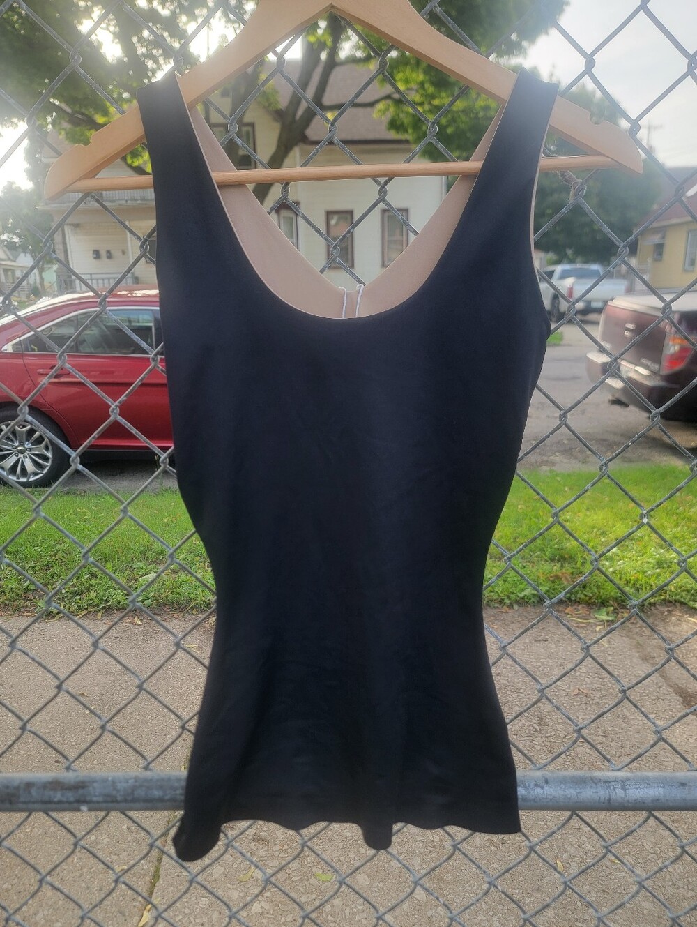 ASSETS Red Hot Label by SPANX Reversible Shaping Tank Cami Black Nude L
